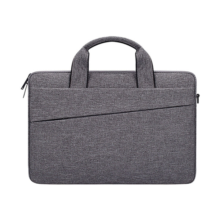 ST03S 14.1 inch Double Side Pockets Wearable Oxford Cloth Soft Handle Portable Laptop Tablet Bag(Deep Space Gray) by bashfashion