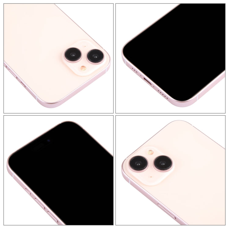 For iPhone 15 Black Screen Non-Working Fake Dummy Display Model (Pink) by bashfashion