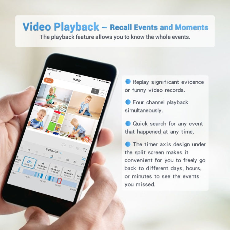 ESCAM WNK618 3.0 Million Pixels 8-channel Wireless Dome Camera HD NVR Security System, Support Motion Detection & Two-way Audio & Full-color Night Vision & TF Card, US Plug by ESCAM