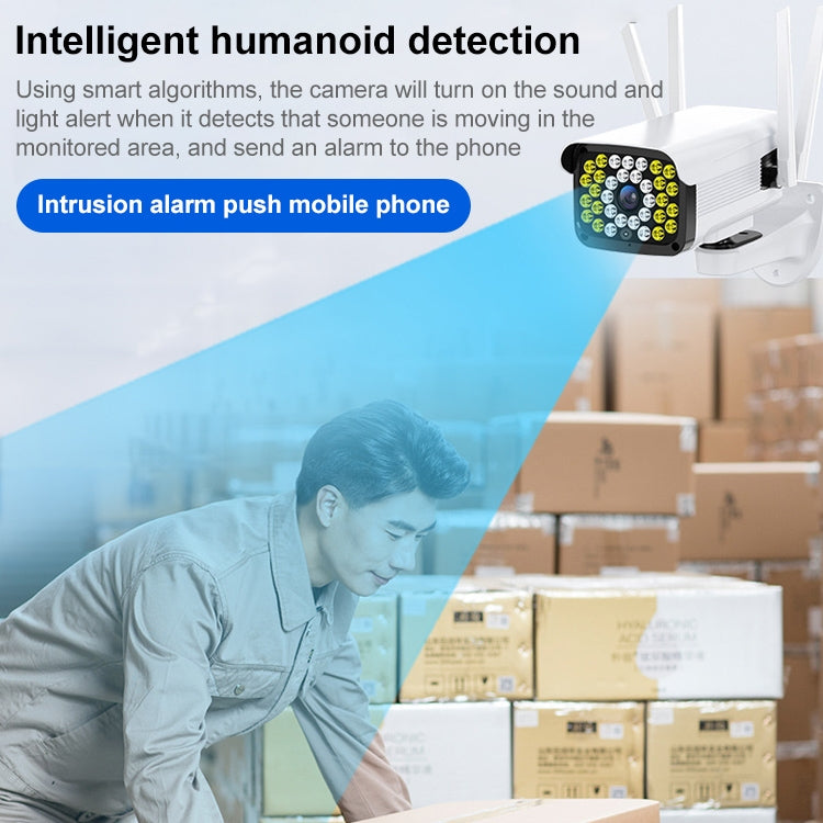 Difang DF-36Q Outdoor HD Surveillance IP Camera, Support Voice Intercom & Night Vision & Human Figure Detection & TF Card, WiFi + HD PTZ Rotation, AU Plug by Difang