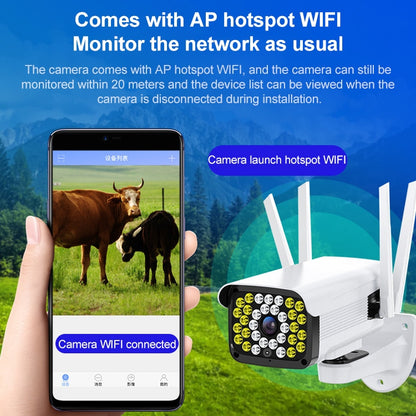 Difang DF-36Q Outdoor HD Surveillance IP Camera, Support Voice Intercom & Night Vision & Human Figure Detection & TF Card, WiFi + HD PTZ Rotation, EU Plug by Difang