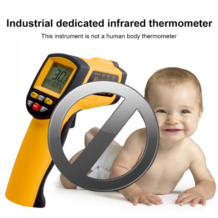 Infrared Thermometer, Temperature Range: -50 - 900 Degrees Celsius(Yellow) by bashfashion