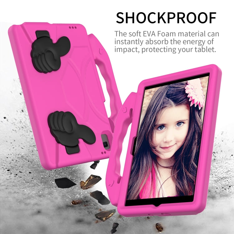 For Samsung Galaxy Tab A8 10.5 2021 X200 / X205 Thumb Bracket EVA Shockproof Tablet Case(Rose Red) by bashfashion