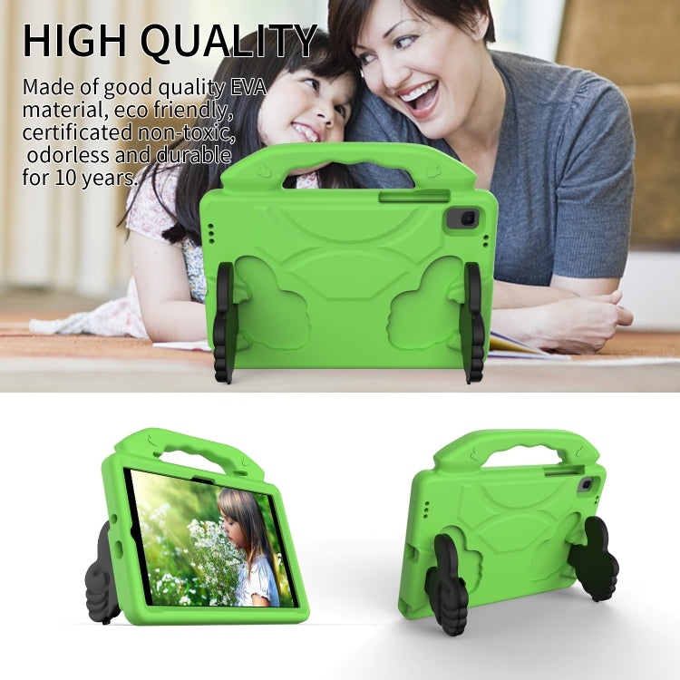 For Samsung Galaxy Tab A8 10.5 2021 X200 / X205 Thumb Bracket EVA Shockproof Tablet Case(Green) by bashfashion