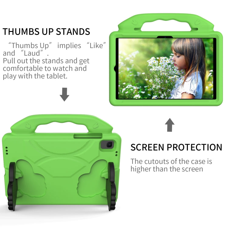 For Samsung Galaxy Tab A8 10.5 2021 X200 / X205 Thumb Bracket EVA Shockproof Tablet Case(Green) by bashfashion