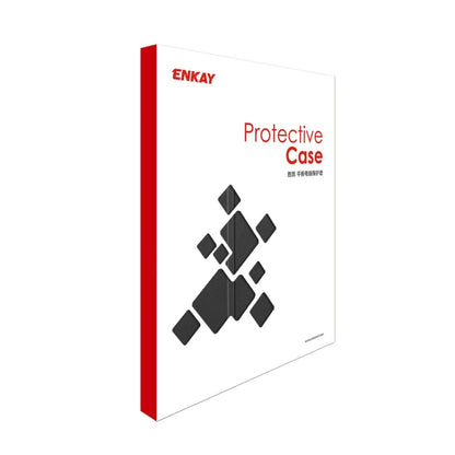 For OPPO Pad Air ENKAY Tri-fold Custer Texture Leather Smart Tablet Case(Red) by ENKAY