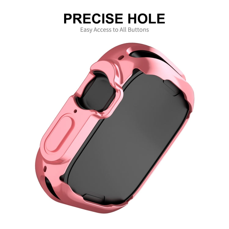 For Apple Watch Ultra 3 / 2 / 1 49mm ENKAY Full Coverage Electroplated Soft TPU Case with Screen Film(Pink) by ENKAY