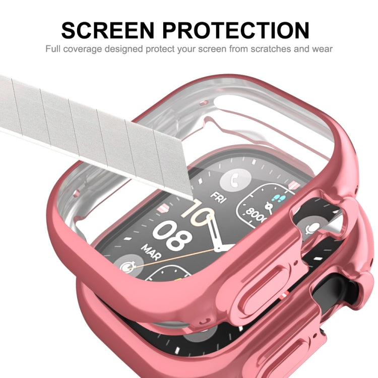 For Apple Watch Ultra 3 / 2 / 1 49mm ENKAY Full Coverage Electroplated Soft TPU Case with Screen Film(Pink) by ENKAY
