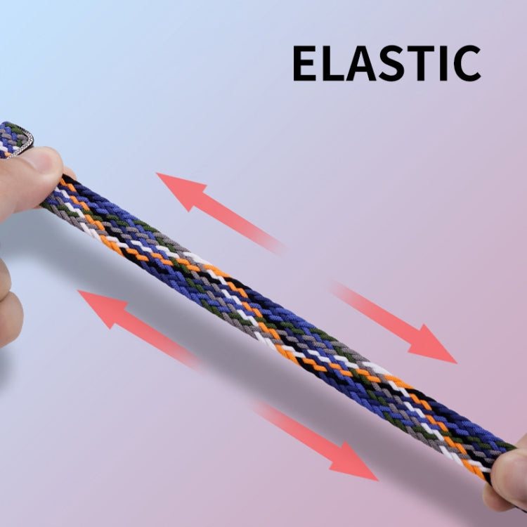 For Xiaomi Mi Band 8 ENKAY Hat-Prince 2 in 1 Set Full Coverage Screen Protector + Elastic Braided Nylon Watch Band(Colorful Green) by ENKAY