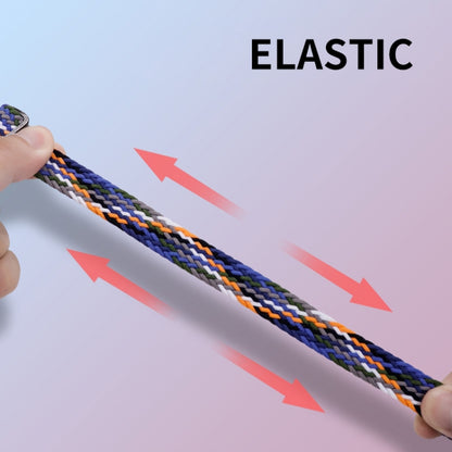 For Xiaomi Mi Band 8 ENKAY Hat-Prince 2 in 1 Set Full Coverage Screen Protector + Elastic Braided Nylon Watch Band(Starry Black) by ENKAY