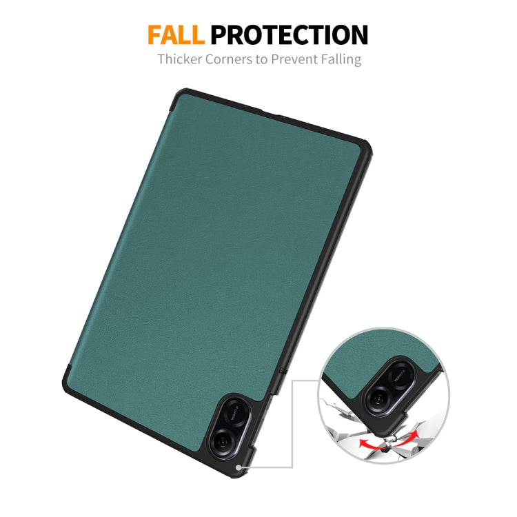 For Honor Pad X8 Pro / X9 11.5 ENKAY Tri-fold Custer Texture Leather Smart Tablet Case(Grey) by ENKAY