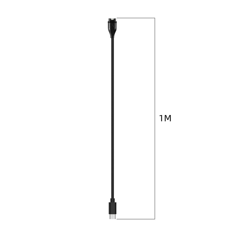 For Garmin Epix Pro Type-C Port Watch Charger With Data Transmission(Black) by bashfashion