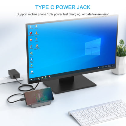 WAVLINK WL-UHP3D01 Portable Type-C Cell Phone Docking Station Multi-Port USB HUB Adapter(UK Plug) by WAVLINK