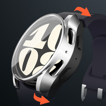 For Samsun Galaxy Watch 7 40mm Full Coverage TPU Electroplated Watch Protective Case(Black) by bashfashion