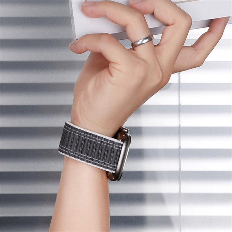 For Apple Watch Ultra 2 49mm Sea Wave Nylon Hook and Loop Fastener Watch Band(Army Green) by bashfashion