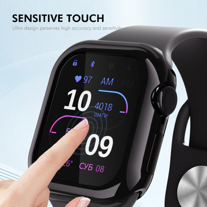 For Apple Watch Series 11 / 10 46mm ENKAY Hat-Prince Electroplated Soft TPU Case with Screen Film(Black) by ENKAY