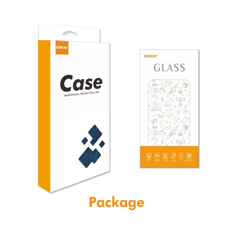 For OnePlus Nord CE4 ENKAY Embossed Rhombus Starry Leather Phone Case with Screen Film(Black) by ENKAY