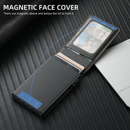 For Google Pixel 8a Suteni H19 Oil Wax 2-in-1 MagSafe Removable Card Box Back Phone Case(Black) by Suteni