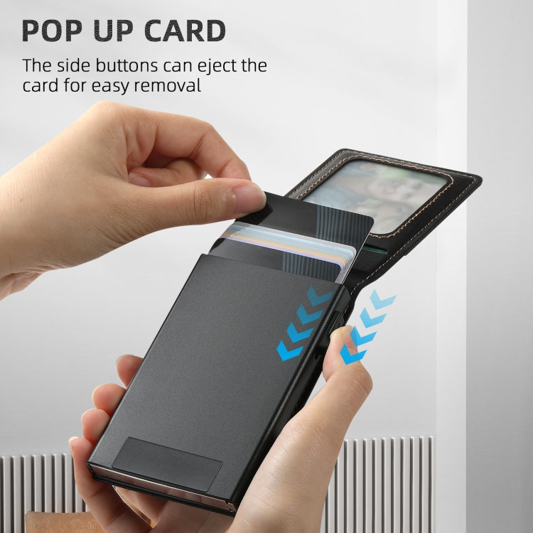 For Google Pixel 6a Suteni H19 Oil Wax 2-in-1 MagSafe Removable Card Box Back Phone Case(Black) by Suteni