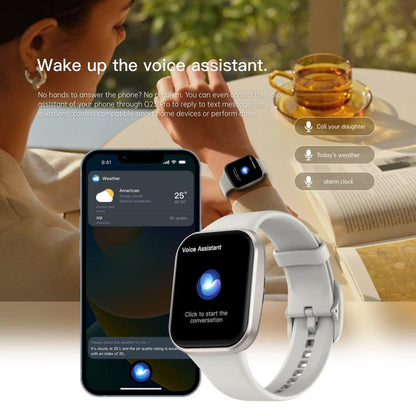 Q23 Pro 1.83 inch Color Screen IP68 Waterproof Bluetooth Call Smart Watch, Support Health Monitoring(White) by bashfashion