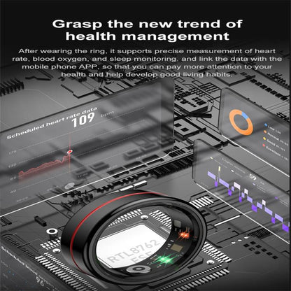 R04 SIZE 12 Smart Ring, Support Heart Rate / Blood Oxygen / Sleep Monitoring / Take Photos(Rose Gold) by bashfashion