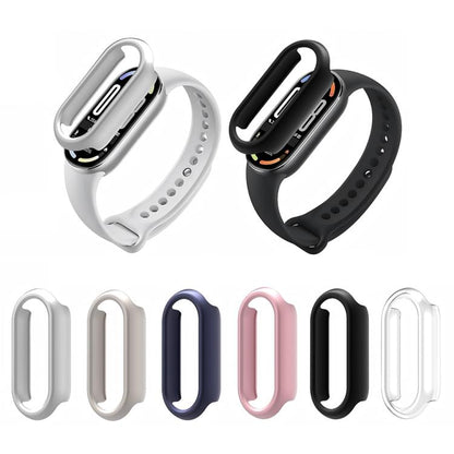 For Xiaomi Smart Band 10 / 10 NFC Half Coverage Hollow PC Watch Protective Cover(Black) by bashfashion