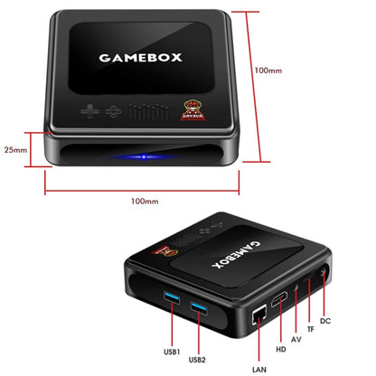 GD10 64G Built-In 30000+ Games Dual System Set-Top Box 3D Home 4K HD TV Game Console Box AU Plug(Black) by ANBERNIC