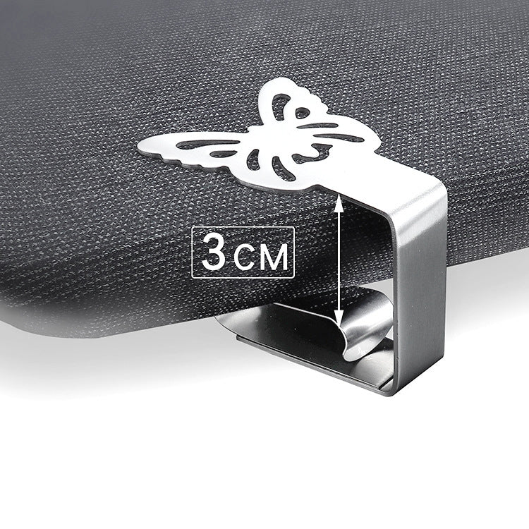 Stainless Steel Tablecloth Clip Graphics Tablecloth Clip High-Elastic Moving Fixing Clip(Moon) by bashfashion