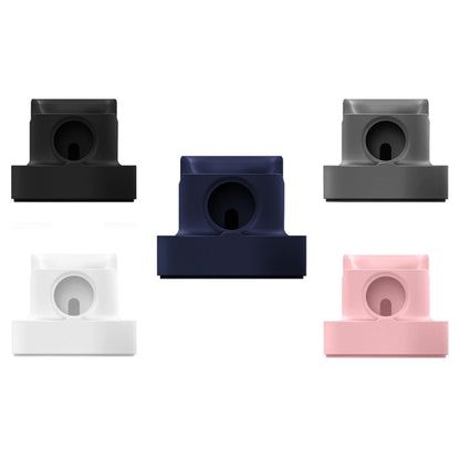 2 In 1 Smart Watch Charging Bracket Desktop Silicone Watch Charging Stand For Apple Watch(White) by bashfashion