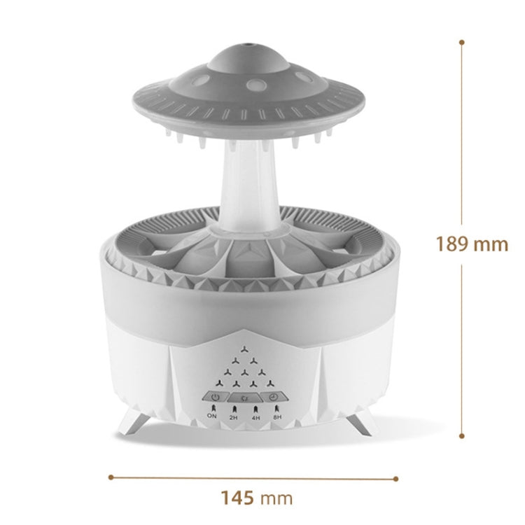 UFO Water Drop Aromatherapy Humidifier Desktop Remote Control Diffuser, Plug: US Plug(Wood Grain) by bashfashion