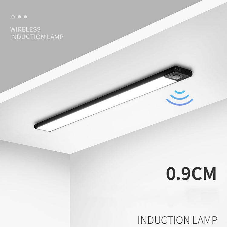 Intelligent Automatic Human Body Induction Wireless LED Lamp 60cm(Silver + Warm Light) by bashfashion