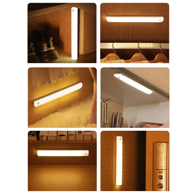 Magnetic Rechargeable Cabinet Bedside Human Body Induction Lamp, Specification: 400 mAh Without Switch 15cm(White Light) by bashfashion