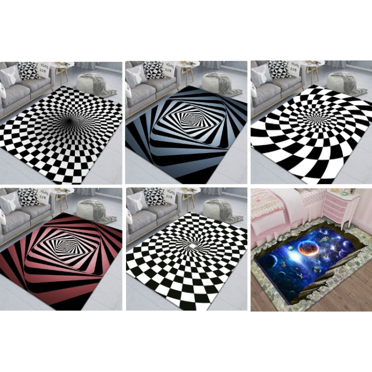 3D Stereo Rectangular Visual Geometric Living Room Carpet, Size: 120x160cm(10) by bashfashion