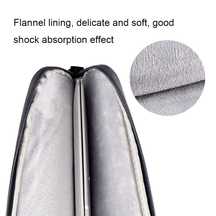 ST09 Portable Single-shoulder Laptop Bag, Size: 14.1-15.4 inches(Gray with Shoulder Strap) by bashfashion