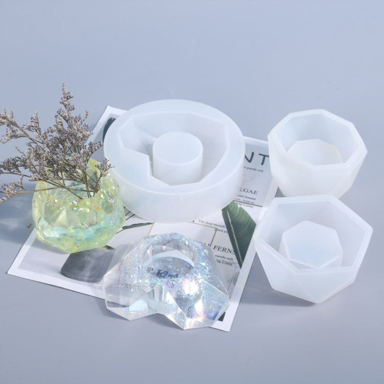 DIY Crystal Drop Glue Silicone Mold For Making Fragrant Candle Pot(249-1) by bashfashion