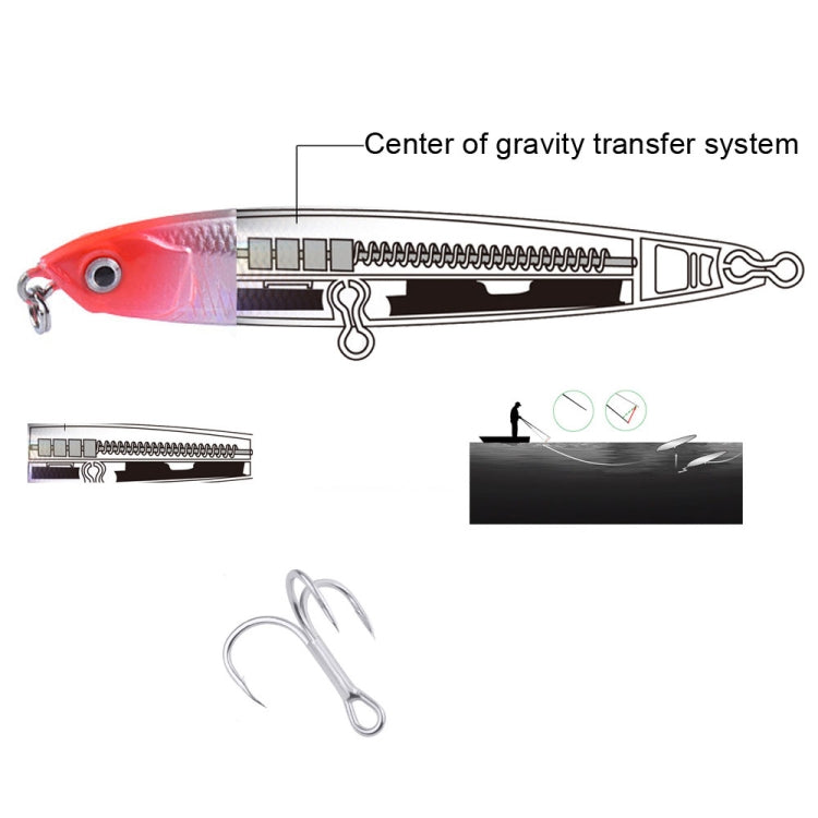 2 PCS CH79 Hard Bait Long Casting Sinking Pencil False Lure, Specification: 10.4cm 18g(2) by bashfashion