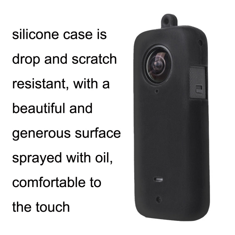For Insta360 One X2 Sunnylife ST-Q9420 Silicone Protective Case Black Lens Screen Case by Sunnylife