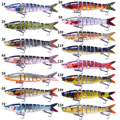 HENGJIA JM063 Multi-Section Fake Bait 8 Section Sinker Lures, Size: 13.4cm 18g(2) by HENGJIA