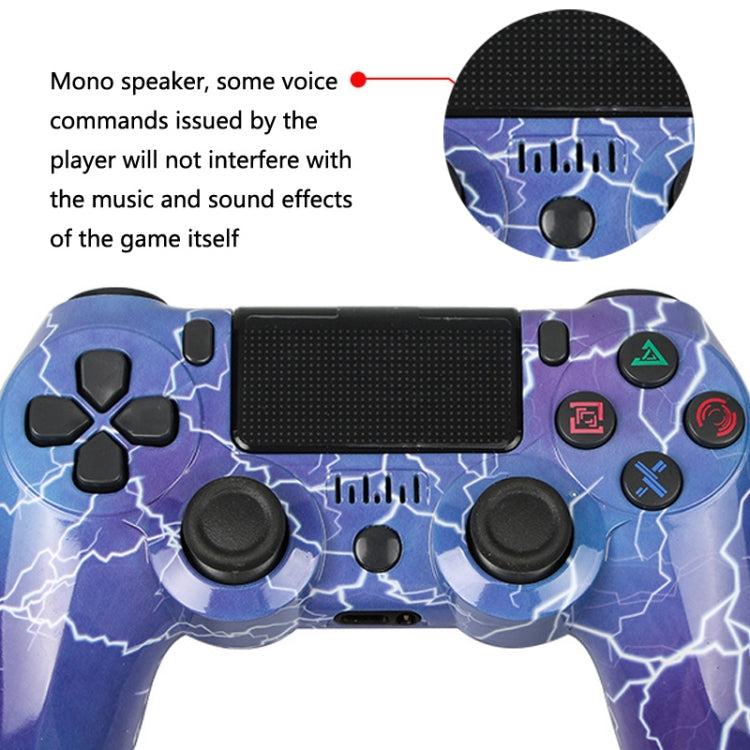 For PS4 Wireless Bluetooth Game Controller With Light Strip Dual Vibration Game Handle(Line) by bashfashion