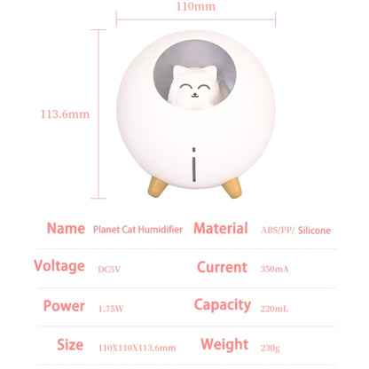 WT-TX5 USB Direct Insert Version Humidifier Mini Planet Cat Desktop Purifier(Green) by bashfashion