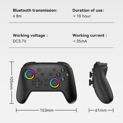 Wireless Bluetooth Somatosensory Vibration Gamepad for Nintendo Switch/Switch PRO, Color: Black by bashfashion
