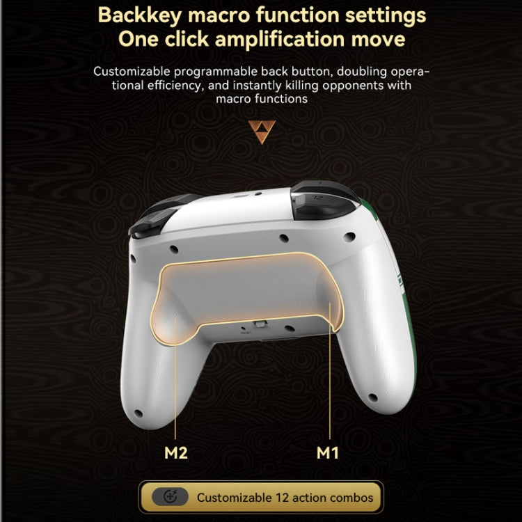 Wireless Bluetooth Somatosensory Vibration Gamepad for Nintendo Switch/Switch PRO, Color: White by bashfashion