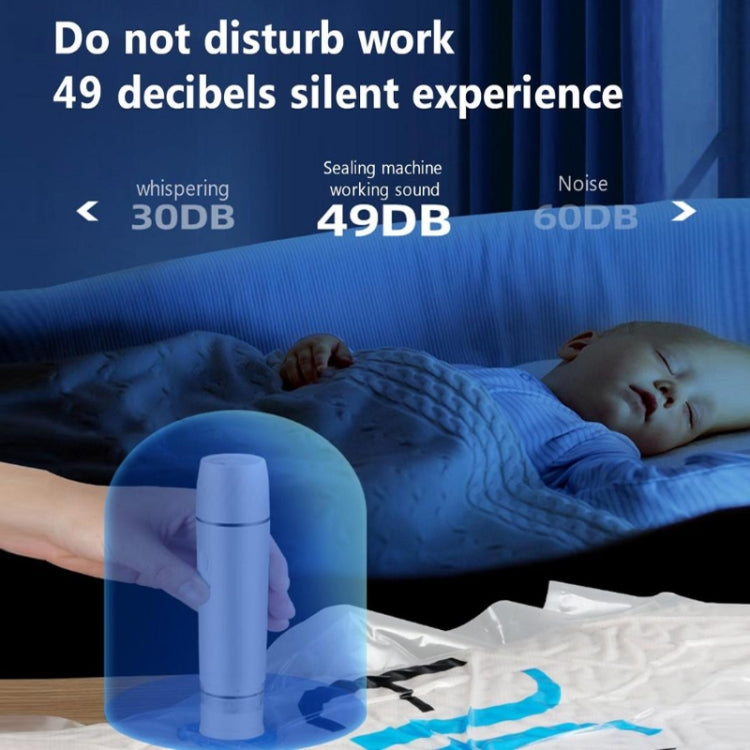 Handheld Vacuum Machine Rechargeable Food Preservation Compression Storage Machine(Black) by bashfashion