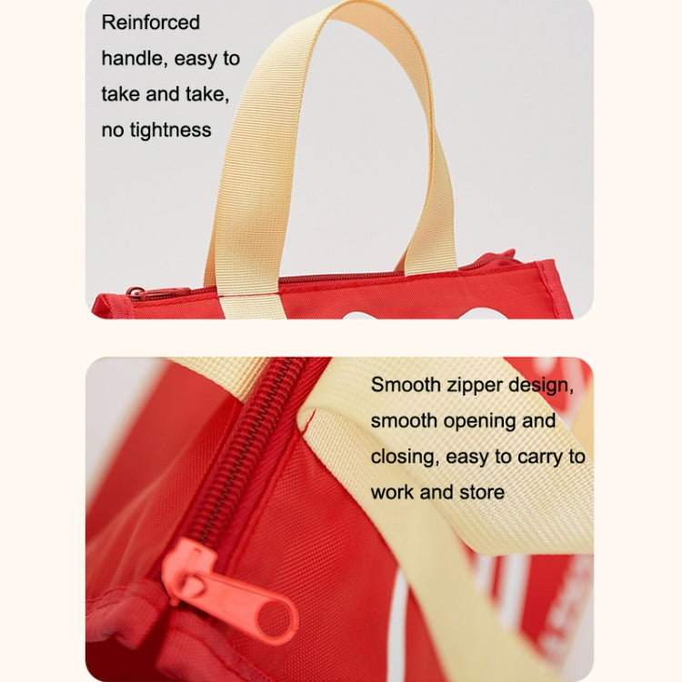 Portable Lunch Box Bag Student Simple Thickened Waterproof Bento Insulation Bag(White) by bashfashion