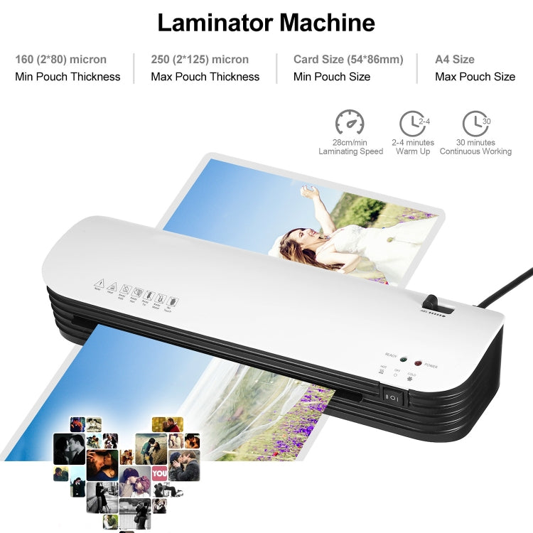 Osmile SL299 A4 Laminator Machine Set With 15 Laminating Pouches Paper Cutter Corner Rounder(AU Plug) by Osmile