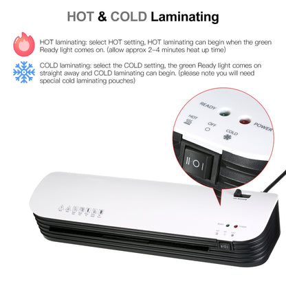 Osmile SL299 A4 Laminator Machine Set With 15 Laminating Pouches Paper Cutter Corner Rounder(AU Plug) by Osmile
