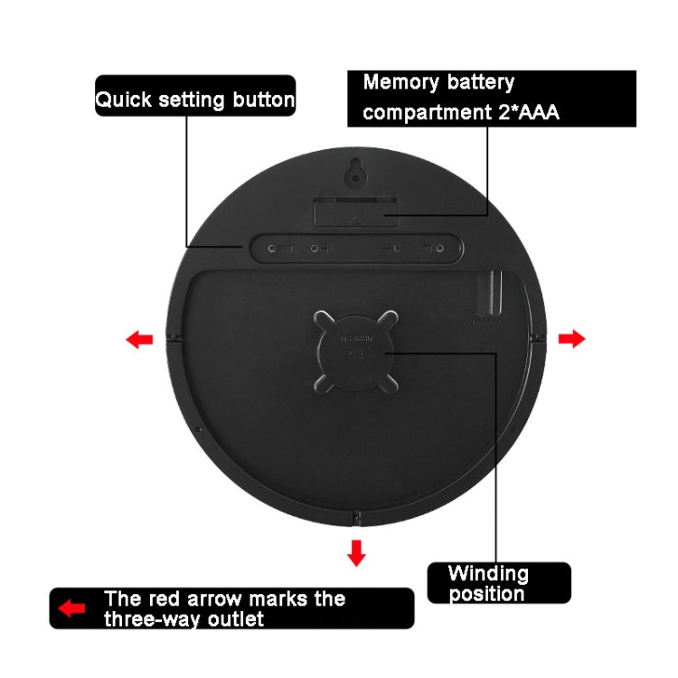 10-Inch Led Digital Wall Clock 2-Color Large Screen Electronic Clock With Temperature Display(Green) by bashfashion