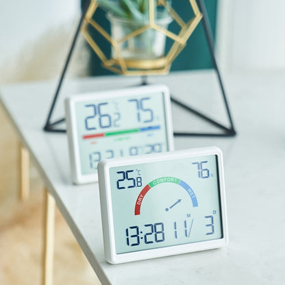 Magnetic LCD Digital Aalarm Clock Large Screen With Temperature Humidity Display(8280 Black) by bashfashion