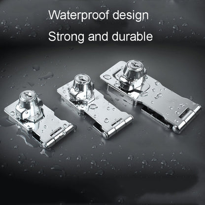 3 inch Interlocking No Hole Hook With Locking Hasp Chest Of Drawers Door Lock With Iron Key by bashfashion