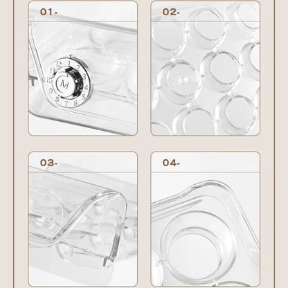 Middle Single Layer 12 Grid Cream Color Egg Storage Box PET Transparent Multi-Specification Egg Box by bashfashion